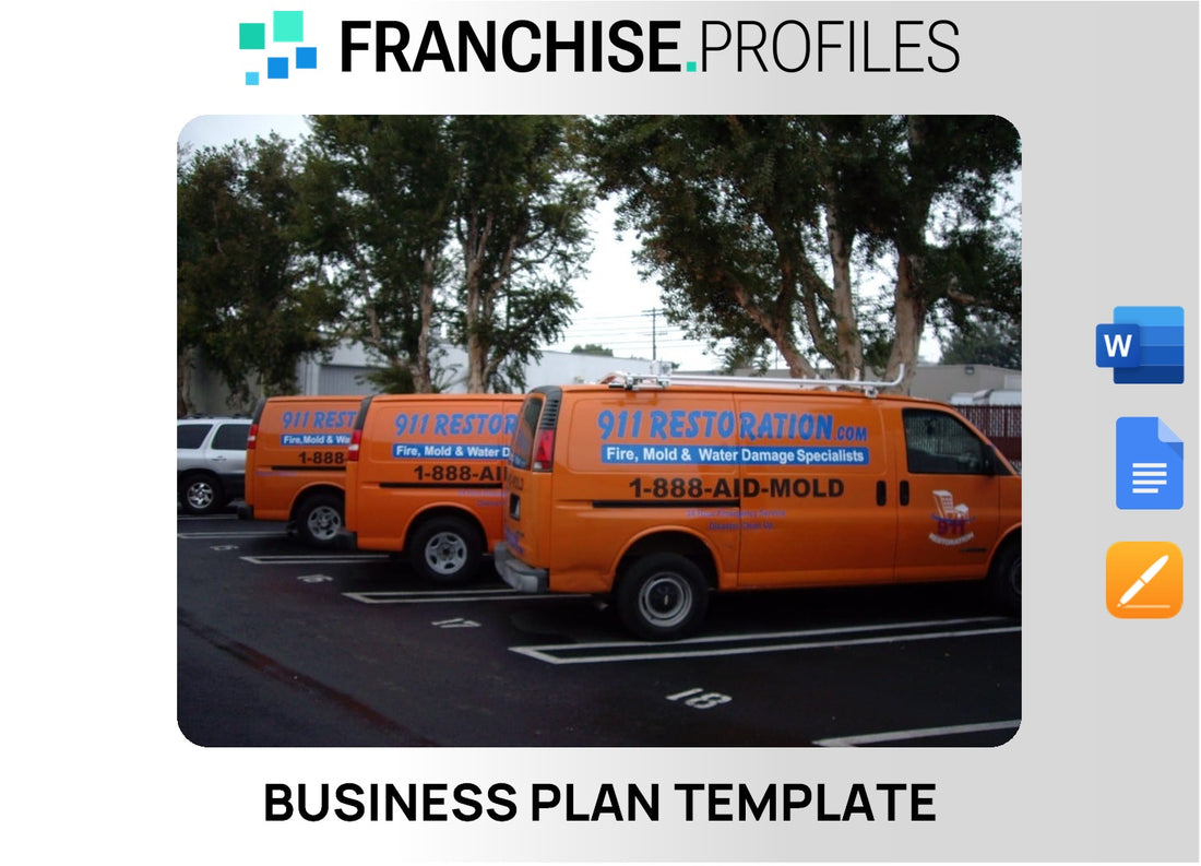 911 Restoration Franchise Business Plan Template