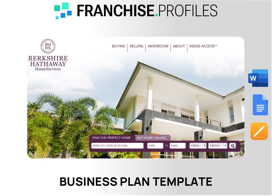 Berkshire Hathaway HomeServices Franchise Business Plan Template