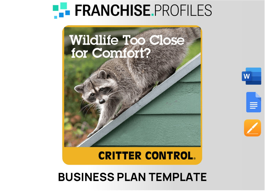 Critter Control Franchise Business Plan Template