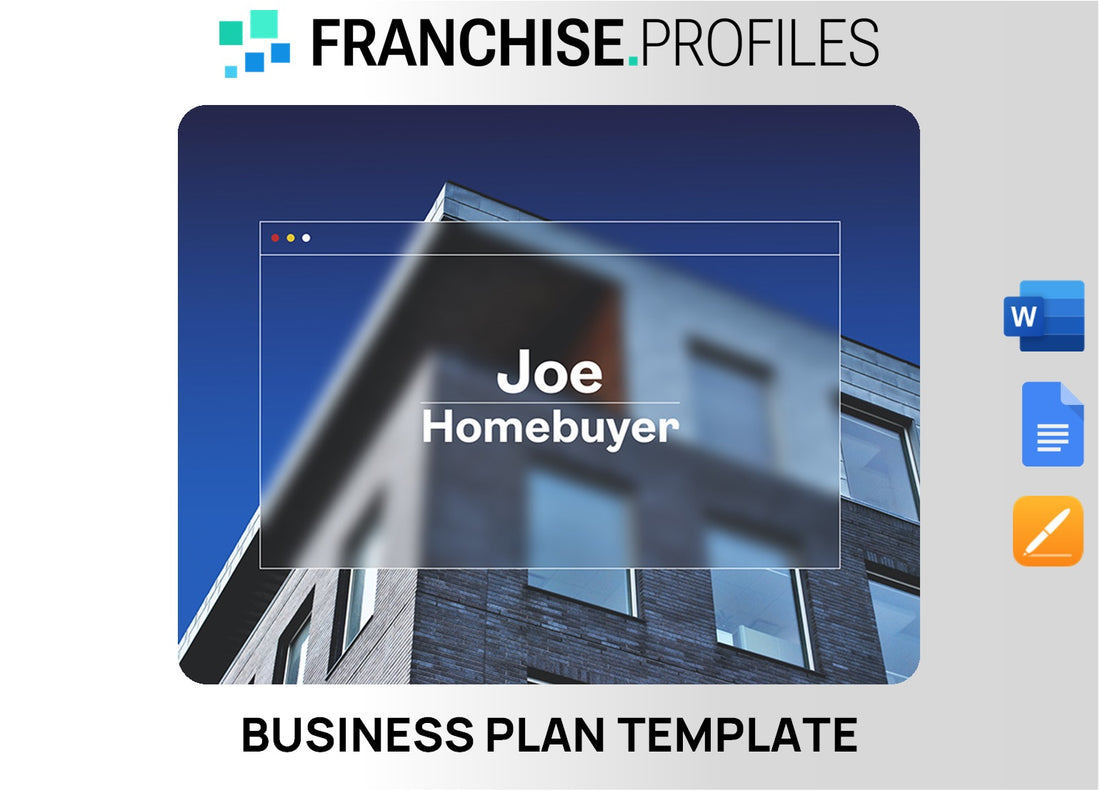Joe Homebuyer Franchise Business Plan Template