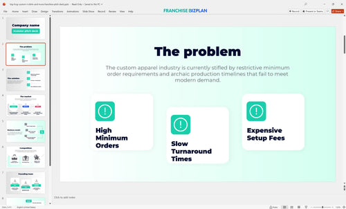 02 big frog custom t shirts and more franchise pitch deck