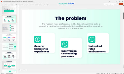 02 knockouts haircuts for men franchise pitch deck
