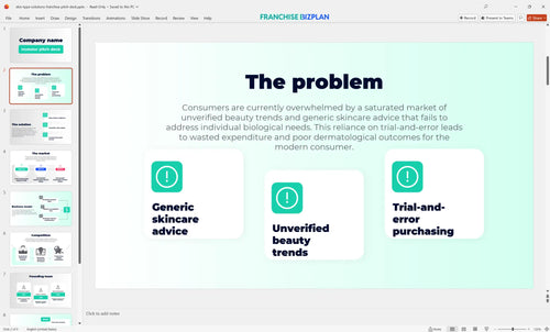 02 skin type solutions franchise pitch deck