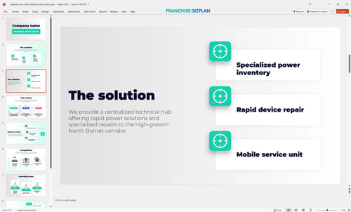 03 batteries plus bulbs franchise pitch deck