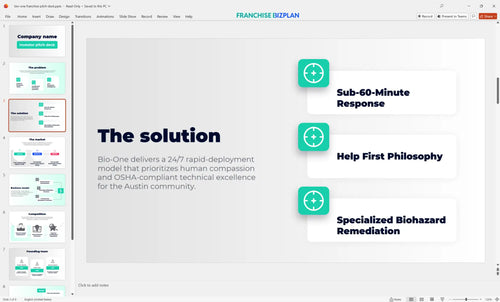 03 bio one franchise pitch deck