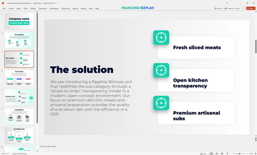 03 blimpie franchise pitch deck