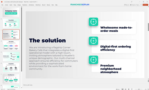 03 corner bakery cafe franchise pitch deck