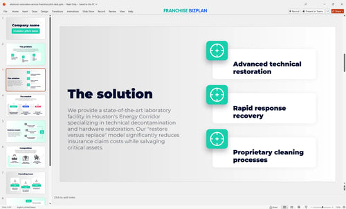 03 electronic restoration services franchise pitch deck