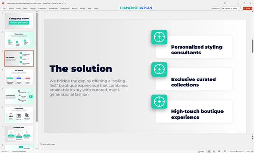 03 mainstream boutique franchise pitch deck