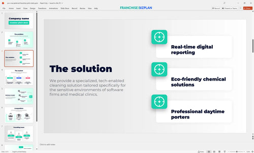 03 pro one janitorial franchise pitch deck