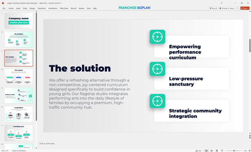 03 singers company franchise pitch deck