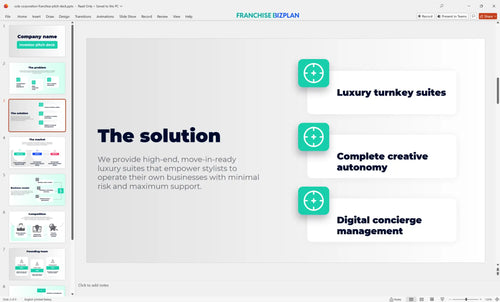 03 sola corporation franchise pitch deck