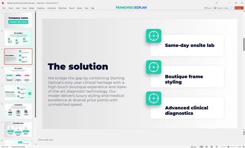 03 sterling optical franchise pitch deck