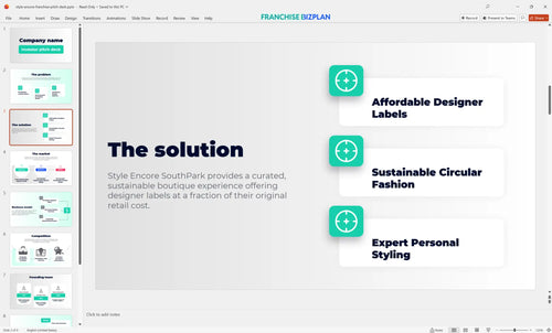 03 style encore franchise pitch deck