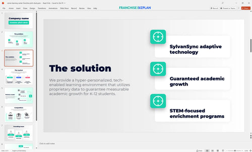 03 sylvan learning center franchise pitch deck