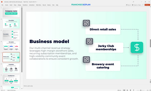 05 beef jerky outlet franchise pitch deck