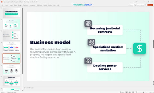 05 pro one janitorial franchise pitch deck