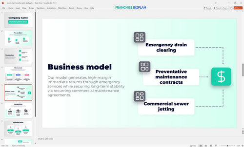 05 zoom drain franchise pitch deck