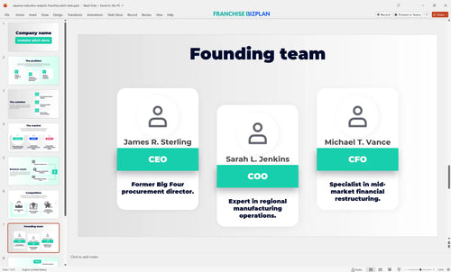 07 expense reduction analysts franchise pitch deck