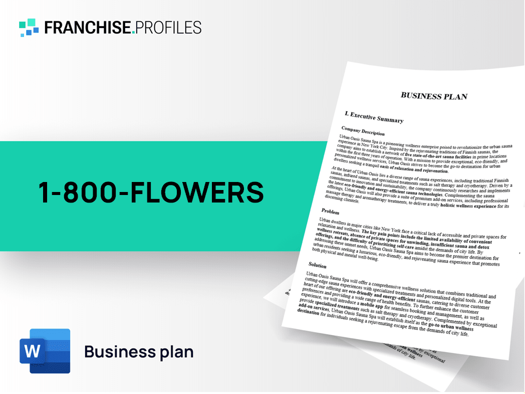 1-800-FLOWERS Franchise Business Plan Template