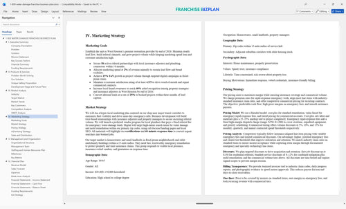 1 800 water damage franchise business plan 4