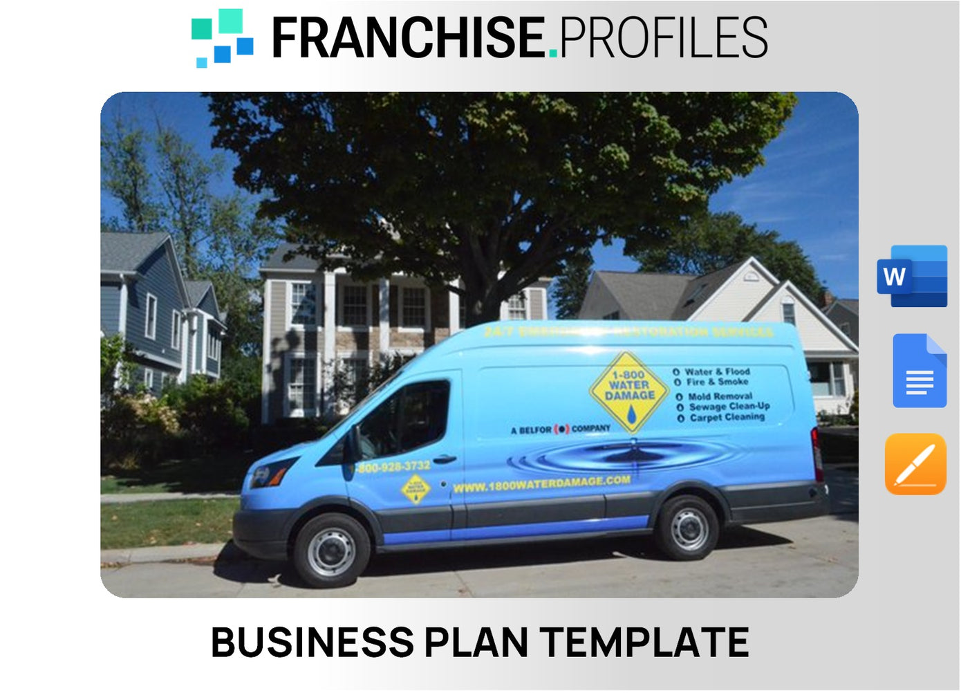 1-800 Water Damage Franchise Business Plan Template