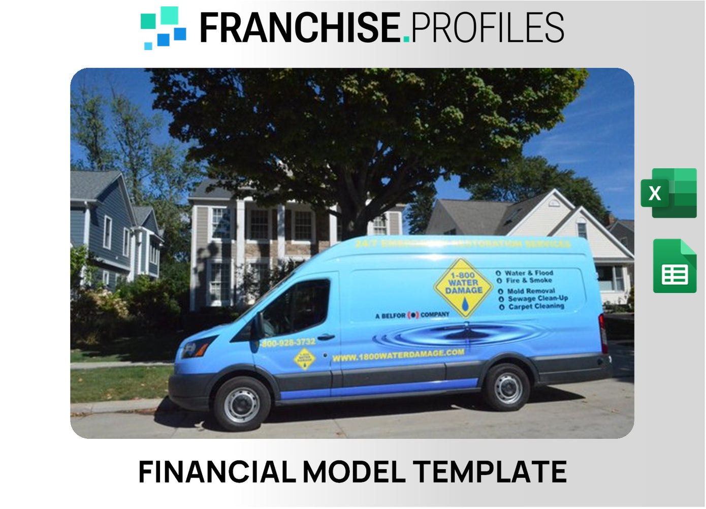 1-800 Water Damage Franchise Financial Model Template