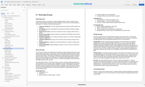 101 mobility franchise business plan 4