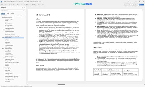 1800 radiator ac franchise business plan 3