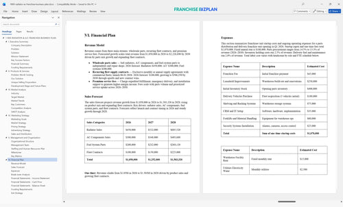 1800 radiator ac franchise business plan 6