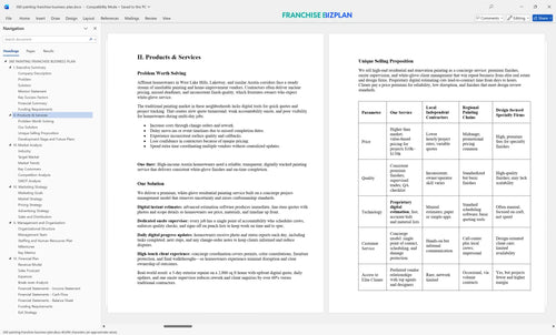 360 painting franchise business plan 2