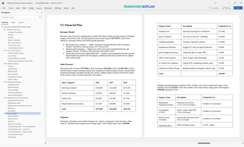 360clean franchise business plan 6