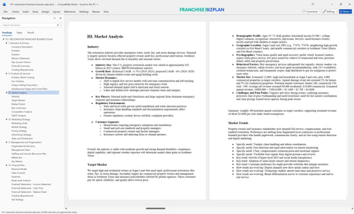 911 restoration franchise business plan 3