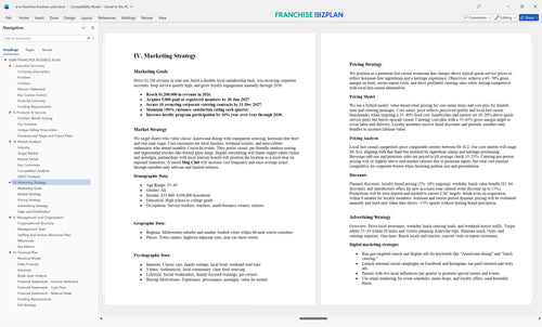 a w franchise business plan 4