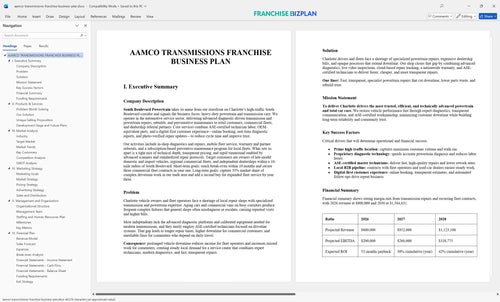 aamco transmissions franchise business plan 1