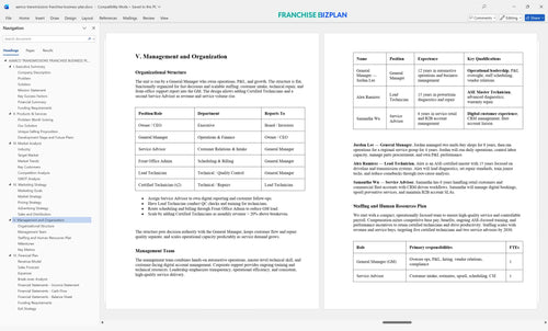 aamco transmissions franchise business plan 5
