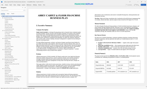 abbey carpet and floor franchise business plan 1