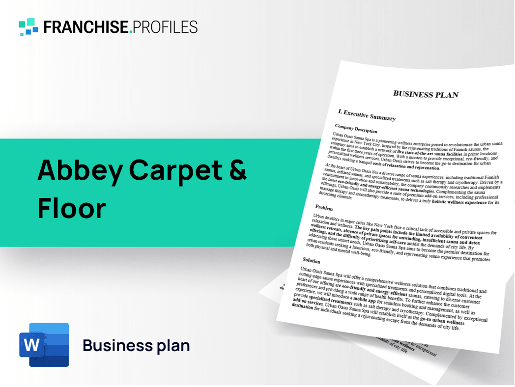 Abbey Carpet & Floor Franchise Business Plan Template