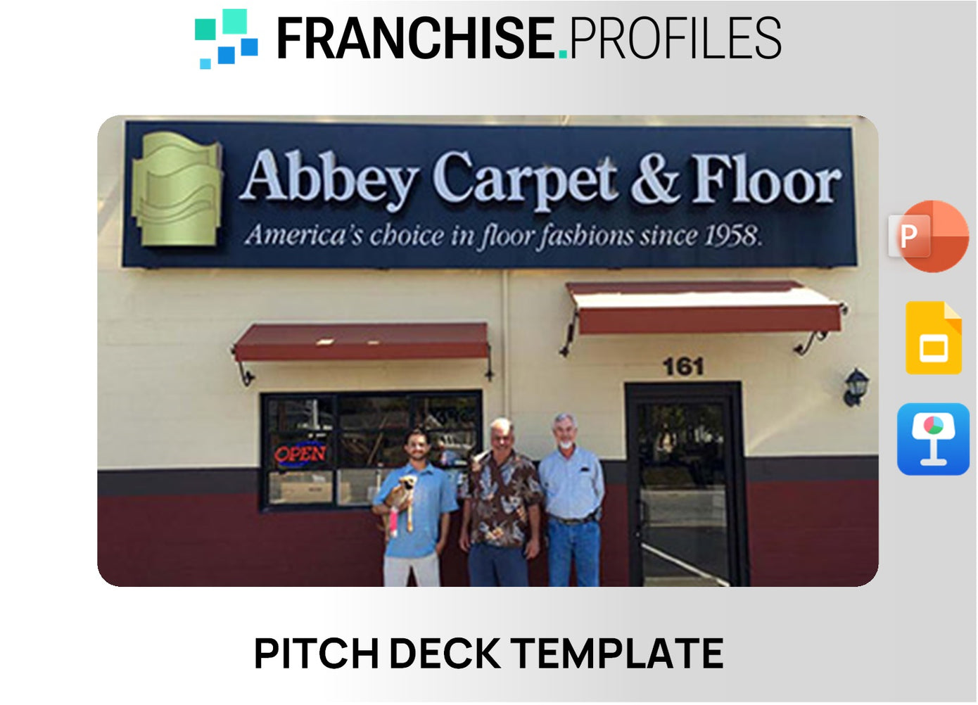 Abbey Carpet & Floor Franchise Pitch Deck Template