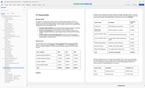 abc seamless franchise business plan 6