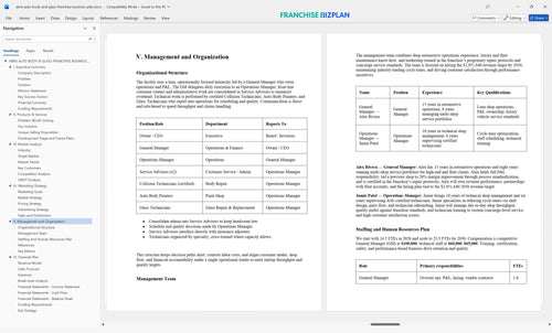 abra auto body and glass franchise business plan 5