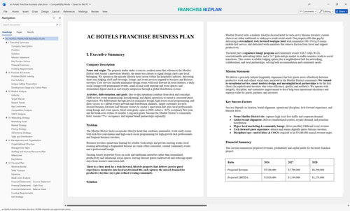 ac hotels franchise business plan 1
