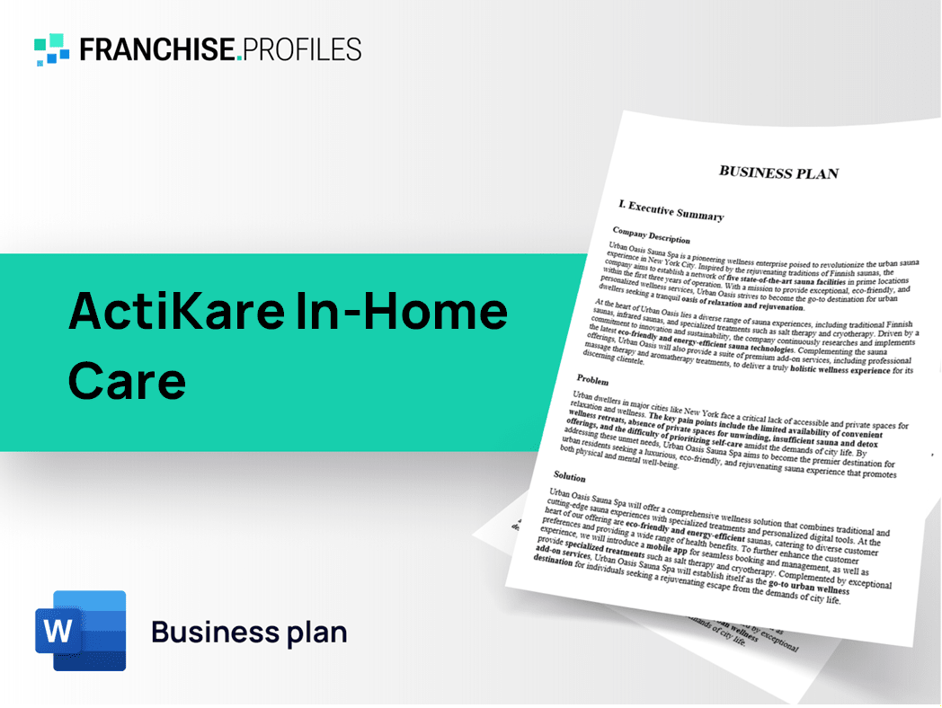 ActiKare In-Home Care Franchise Business Plan Template
