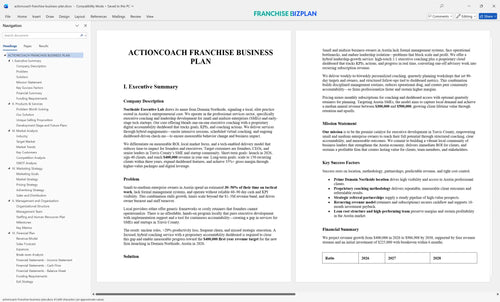 actioncoach franchise business plan 1