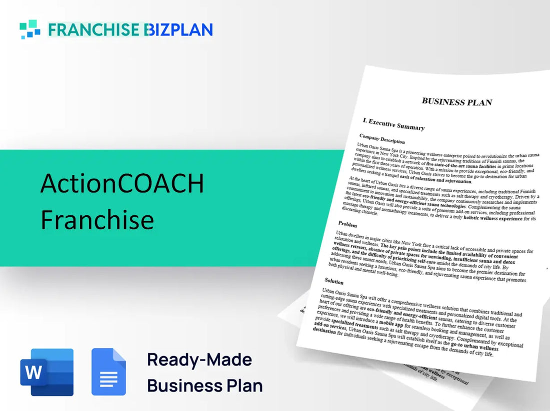 ActionCOACH Franchise Business Plan 2026 Updated