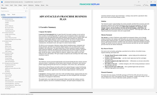 advantaclean franchise business plan 1