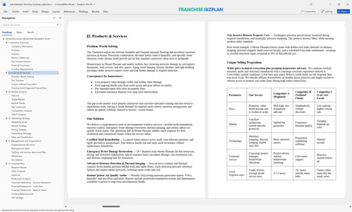 advantaclean franchise business plan 2