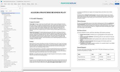 allegra franchise business plan 1