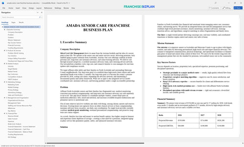 amada senior care franchise business plan 1