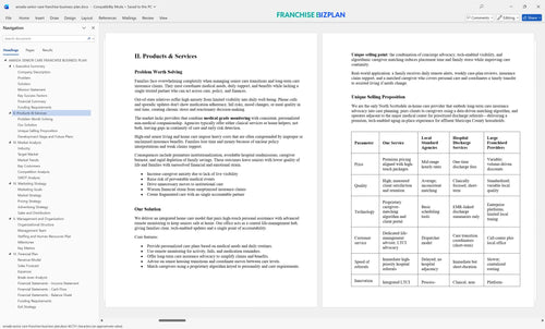 amada senior care franchise business plan 2